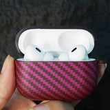 AirPods Pro 2 Deksel Karbonfibertekstur Svart Magenta