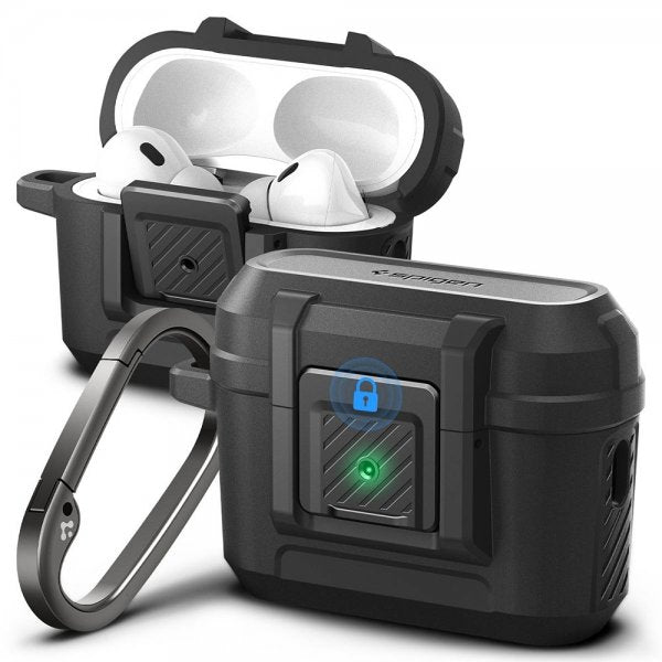 Spigen AirPods Pro 2 Deksel Lock Fit Matte Black