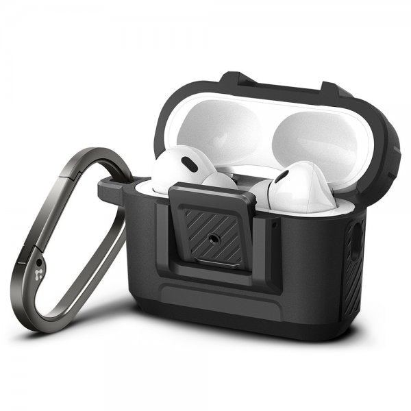 Spigen AirPods Pro 2 Deksel Lock Fit Matte Black