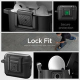 Spigen AirPods Pro 2 Deksel Lock Fit Matte Black
