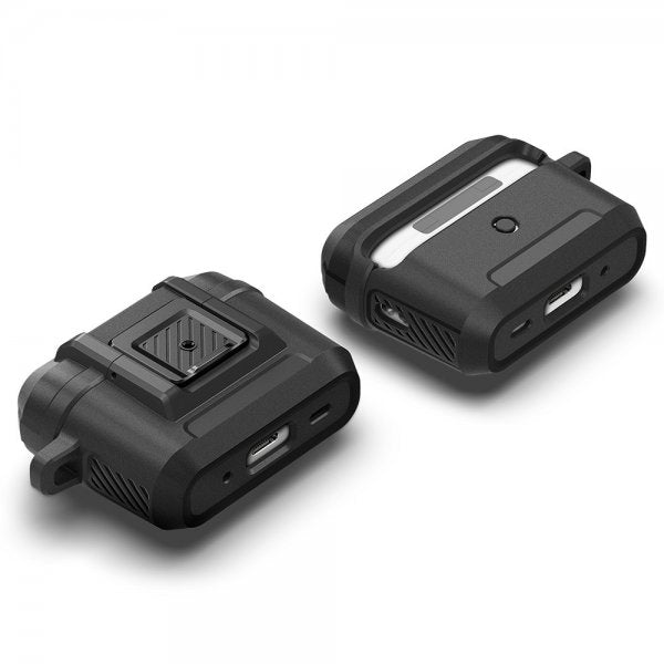 Spigen AirPods Pro 2 Deksel Lock Fit Matte Black