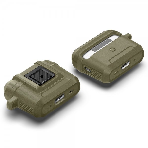Spigen AirPods Pro 2 Deksel Lock Fit Vintage Khaki