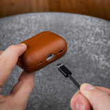 Fixed AirPods Pro 2 Deksel PodsLeather MagSafe Brun