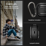 Spigen AirPods Pro 2 Deksel Rugged Armor Matte Black