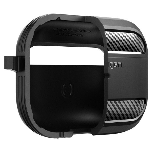 Spigen AirPods Pro 2 Deksel Rugged Armor Matte Black