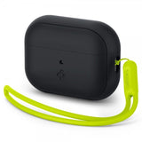 Spigen AirPods Pro 2 Deksel Silicone Fit + Strap Svart
