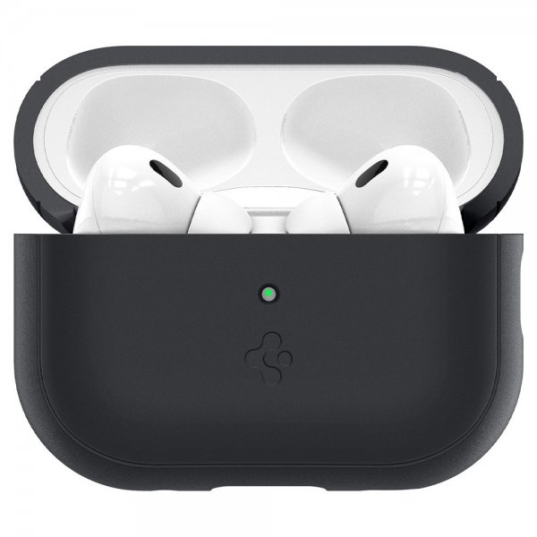 Spigen AirPods Pro 2 Deksel Silicone Fit + Strap Svart