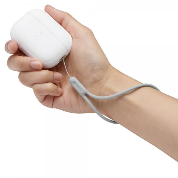 Spigen AirPods Pro 2 Deksel Silicone Fit + Strap Hvit