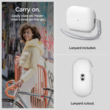 Spigen AirPods Pro 2 Deksel Silicone Fit + Strap Hvit
