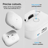 Spigen AirPods Pro 2 Deksel Silicone Fit + Strap Hvit