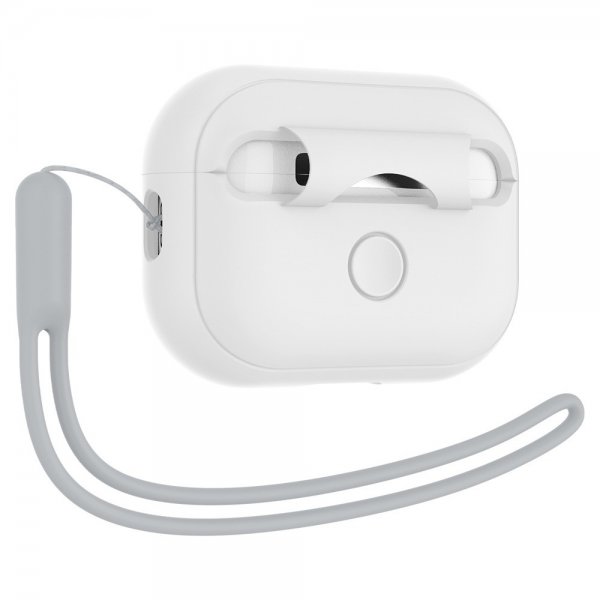 Spigen AirPods Pro 2 Deksel Silicone Fit + Strap Hvit