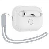 Spigen AirPods Pro 2 Deksel Silicone Fit + Strap Hvit
