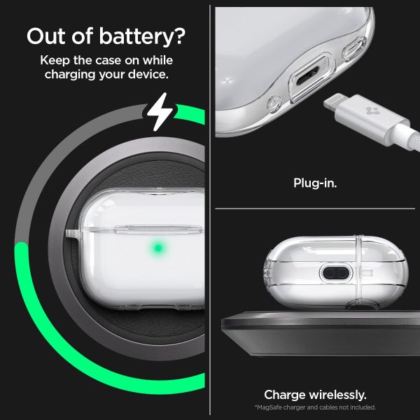 Spigen AirPods Pro 2 Deksel Ultra Hybrid Crystal Clear