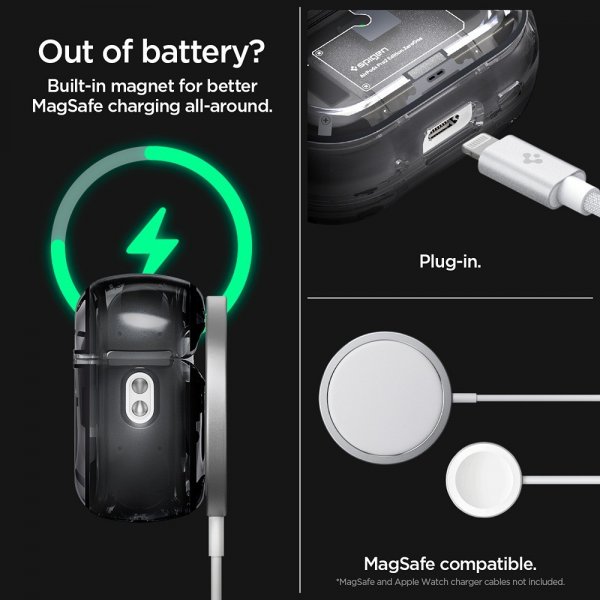 Spigen AirPods Pro 2 Deksel Ultra Hybrid Zero One MagFit Svart