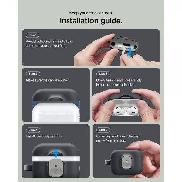Spigen AirPods Pro 3 Deksel Nano Pop Black Sesame