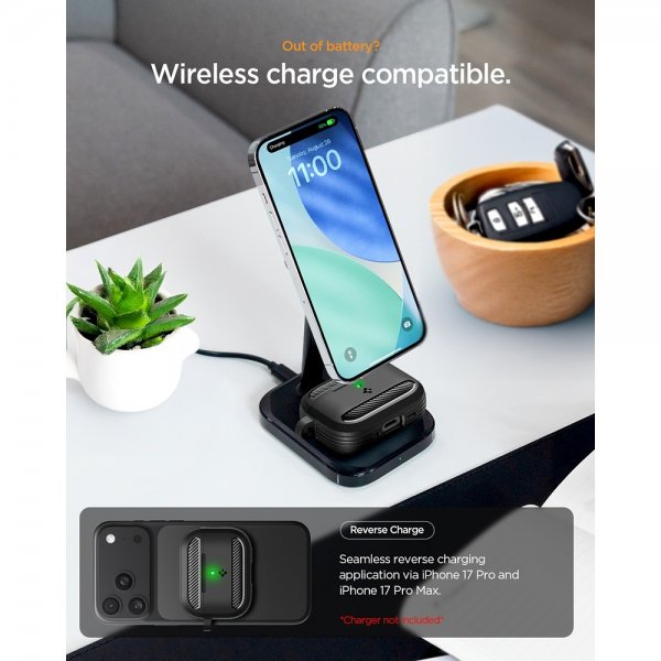 Spigen AirPods Pro 3 Deksel Rugged Armor Matte Black