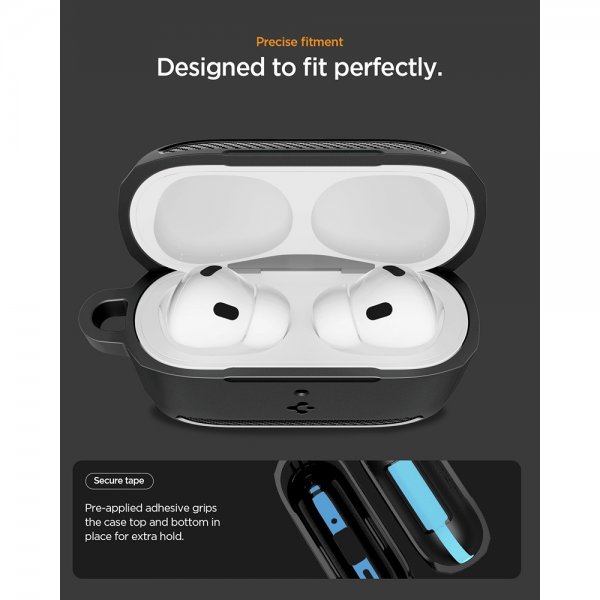 Spigen AirPods Pro 3 Deksel Rugged Armor Matte Black