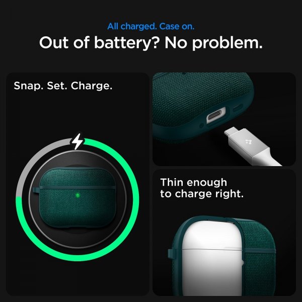 Spigen AirPods Pro 3 Deksel Urban Fit Midnight Green