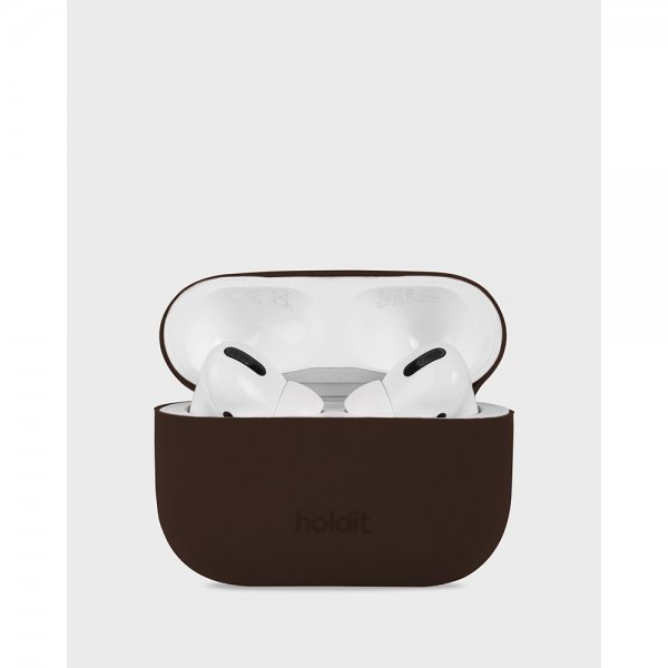 holdit AirPods Pro/AirPods Pro 2 Deksel Silikon Chocolate
