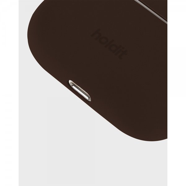holdit AirPods Pro/AirPods Pro 2 Deksel Silikon Chocolate