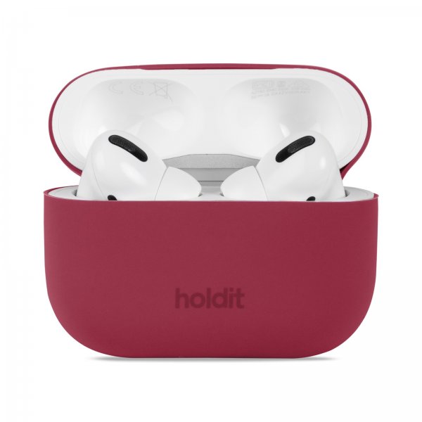 holdit AirPods Pro/AirPods Pro 2 Deksel Silikon Red Velvet