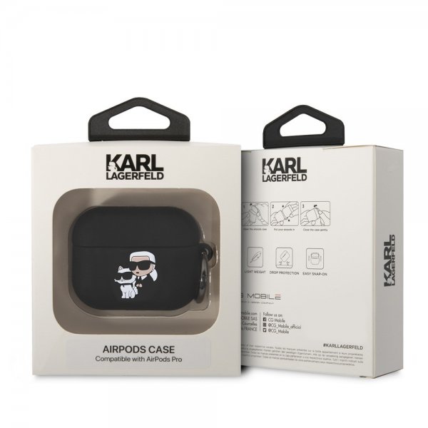 Karl Lagerfeld AirPods Pro Deksel 3D Logo Svart