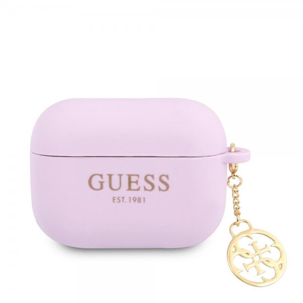 Guess AirPods Pro Deksel Classic Logo 4G Charm Lilla