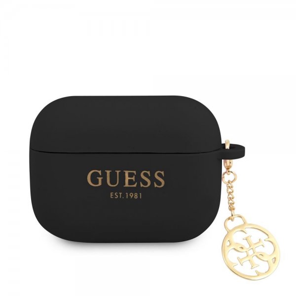 Guess AirPods Pro Deksel Classic Logo 4G Charm Svart