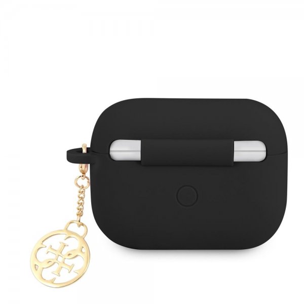 Guess AirPods Pro Deksel Classic Logo 4G Charm Svart