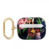 Guess AirPods Pro Deksel Flower Print & Gold Hook Blå