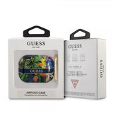 Guess AirPods Pro Deksel Flower Print & Gold Hook Blå