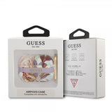 Guess AirPods Pro Deksel Flower Print & Gold Hook Lilla