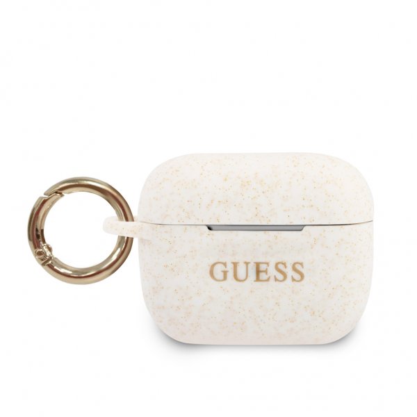 Guess AirPods Pro Deksel Glitter Hvit