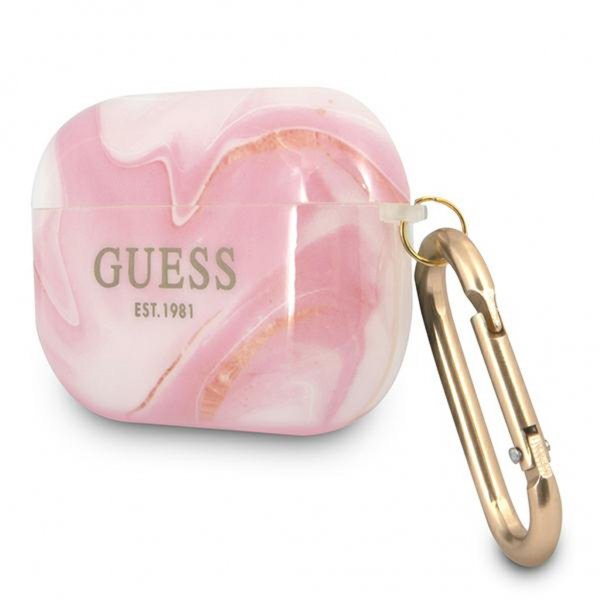 Guess AirPods Pro Deksel Shiny Marble Rosa