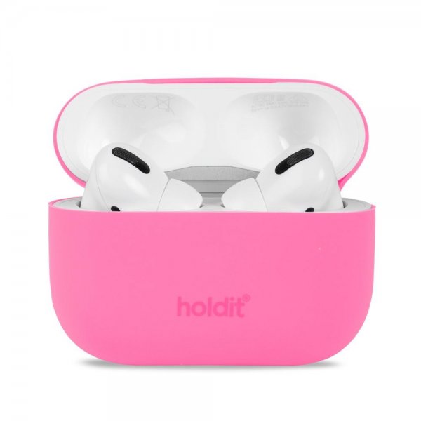 holdit AirPods Pro/AirPods Pro 2 Deksel Silikon Bright Pink