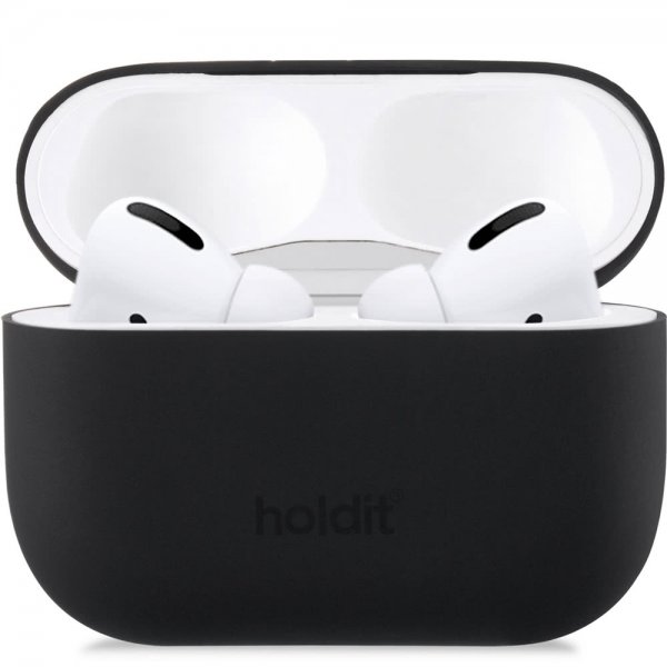 holdit AirPods Pro/AirPods Pro 2 Deksel Silikon Svart