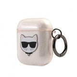 Karl Lagerfeld AirPods (1/2) Deksel Choupette Glitter Gull