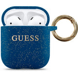 Guess AirPods (1/2) Deksel Glitter Blå