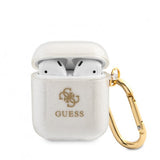 Guess AirPods (1/2) Deksel Glitter Case Transparent