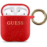 Guess AirPods (1/2) Deksel Glitter Rød