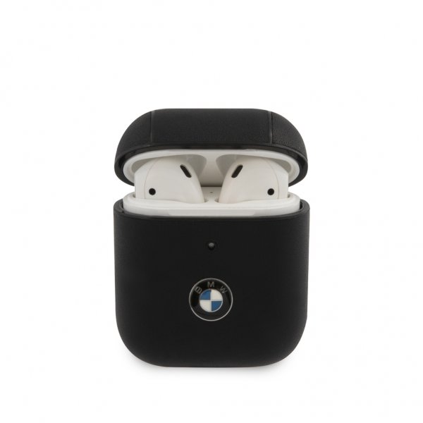 BMW AirPods (1/2) Deksel Leather Case Svart
