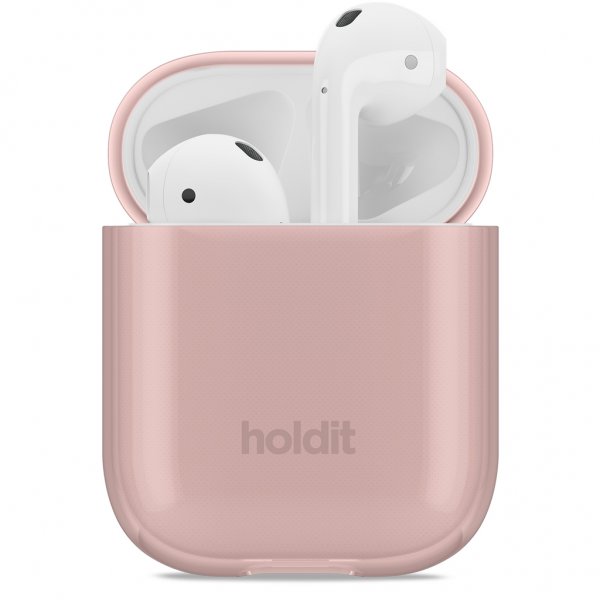 holdit AirPods (1/2) Deksel Seethru Blush Pink
