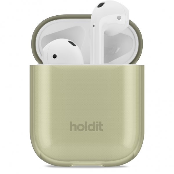 holdit AirPods (1/2) Deksel Seethru Khaki Green