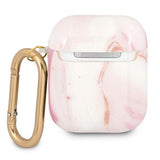 Guess AirPods (1/2) Deksel Shiny Marble Rosa