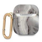 Guess AirPods (1/2) Deksel Shiny Marble Svart