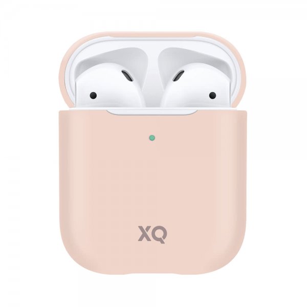 Xqisit AirPods (1/2) Deksel Silikoni Case Rosa