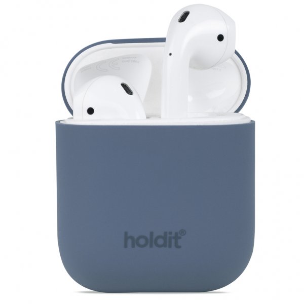 holdit AirPods (1/2) Deksel Silikon Pacific Blue