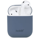 holdit AirPods (1/2) Deksel Silikon Pacific Blue