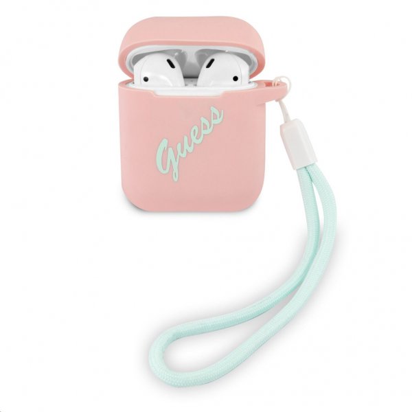 Guess AirPods (1/2) Deksel Vintage Silicone Rosa