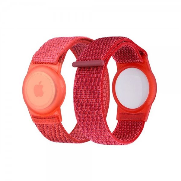 Mobile Origin AirTag Armbånd Nylon Rød